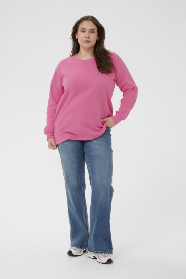 Kaffe Curve Sus Sweatshirt Pink Power - Collegepaidat - 