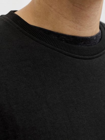 Jack & Jones Brandon Collegepaita Musta - Hupparit ja collegepaidat - Miesten hupparit ja collegepaidat isot koot