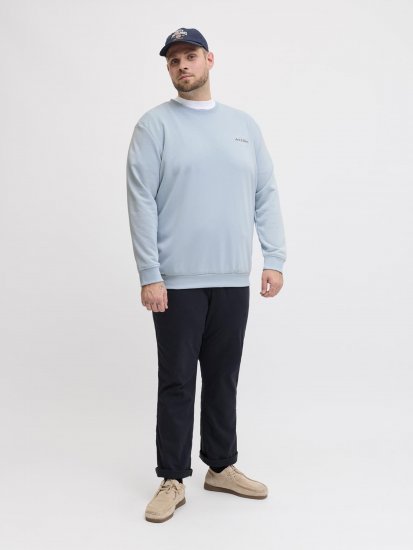 Jack & Jones Brandon Sweatshirt Blue - Hupparit ja collegepaidat - Miesten hupparit ja collegepaidat isot koot