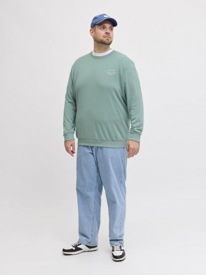 Jack & Jones Brandon Sweatshirt Turquoise - Hupparit ja collegepaidat - Miesten hupparit ja collegepaidat isot koot