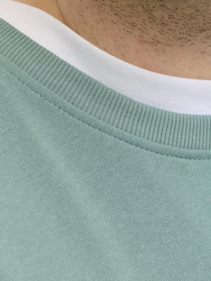 Jack & Jones Brandon Sweatshirt Turquoise - Hupparit ja collegepaidat - Miesten hupparit ja collegepaidat isot koot