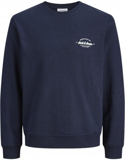 Jack & Jones Brandon Collegepaita Laivastonsininen - Hupparit ja collegepaidat - Miesten hupparit ja collegepaidat isot koot