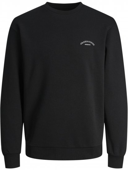 Jack & Jones College Logo Sweatshirt Black - Hupparit ja collegepaidat - Miesten hupparit ja collegepaidat isot koot
