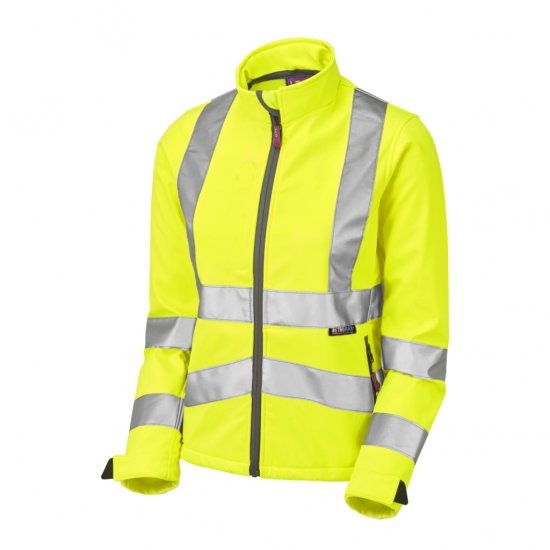 Leo Honeywell EcoViz Women's Softshell Jacket Yellow - Työvaatteet - 