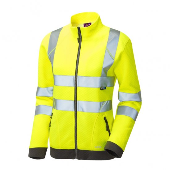 Leo Hollicombe EcoViz Women's Zipped Sweatshirt Yellow - Työvaatteet - 