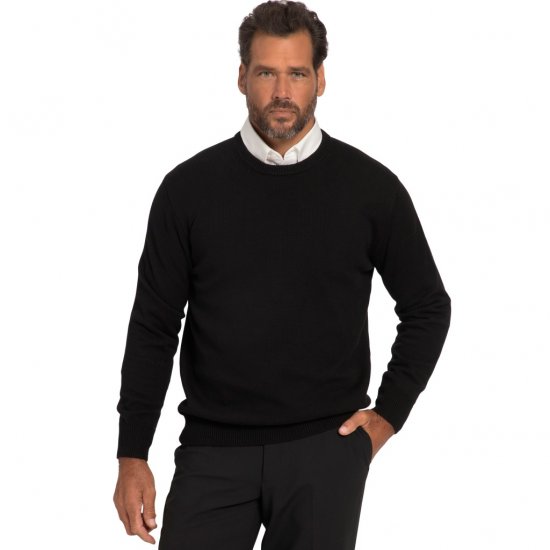 JP1880 Pullover Sweater Black TALL - MIESTEN VAATTEET MT-6XLT - Pitkien miesten vaatteet