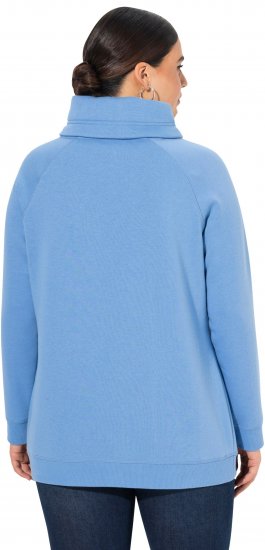 Ulla Popken Drawstring Collar Long Sleeve Sweatshirt Light Cornflower - Naisten hupparit ja collegepaidat isot koot - 