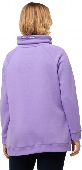 Ulla Popken Drawstring Collar Long Sleeve Sweatshirt Pale Lilac - Naisten hupparit ja collegepaidat isot koot - 