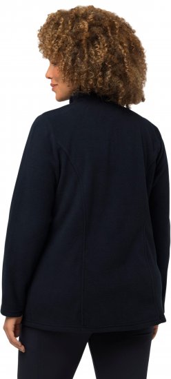 Ulla Popken Modular Fleece Zip Front Jacket Navy - Naisten hupparit ja collegepaidat isot koot - 