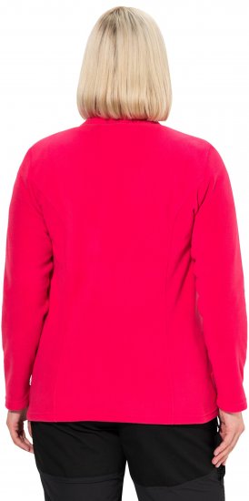 Ulla Popken Modular Fleece Zip Front Jacket Magenta - Naisten hupparit ja collegepaidat isot koot - 