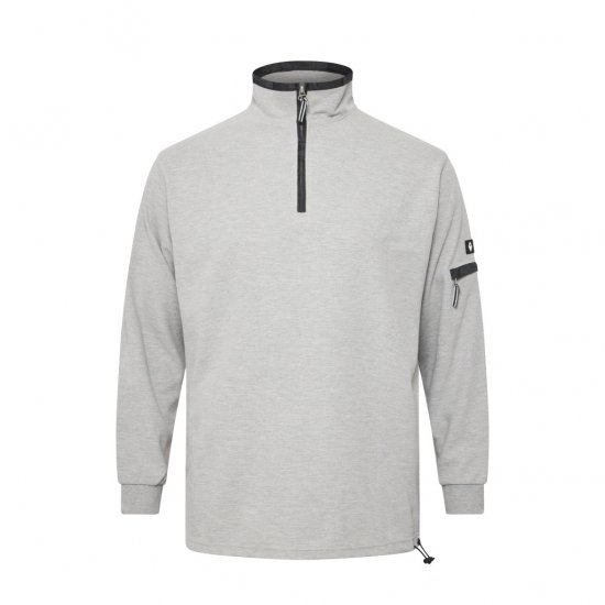 North Latitude Ottoman Sweatshirt Mid Grey - Hupparit ja collegepaidat - Miesten hupparit ja collegepaidat isot koot