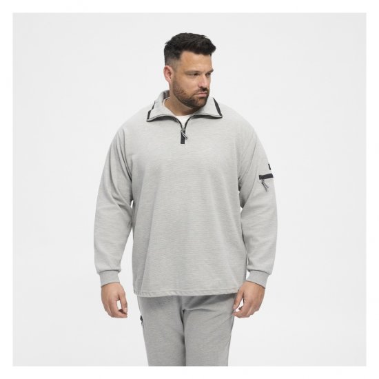 North Latitude Ottoman Sweatshirt Mid Grey - Hupparit ja collegepaidat - Miesten hupparit ja collegepaidat isot koot