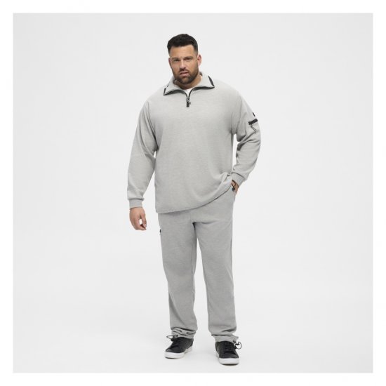 North Latitude Ottoman Sweatshirt Mid Grey - Hupparit ja collegepaidat - Miesten hupparit ja collegepaidat isot koot