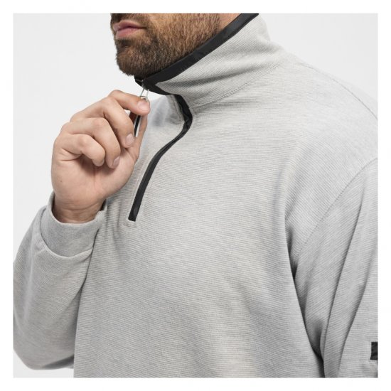 North Latitude Ottoman Sweatshirt Mid Grey - Hupparit ja collegepaidat - Miesten hupparit ja collegepaidat isot koot