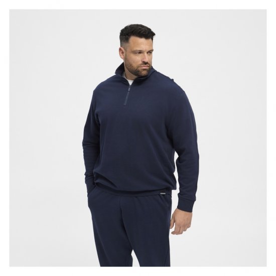 North Latitude Half-Zip Sweatshirt Navy Blue - Hupparit ja collegepaidat - Miesten hupparit ja collegepaidat isot koot