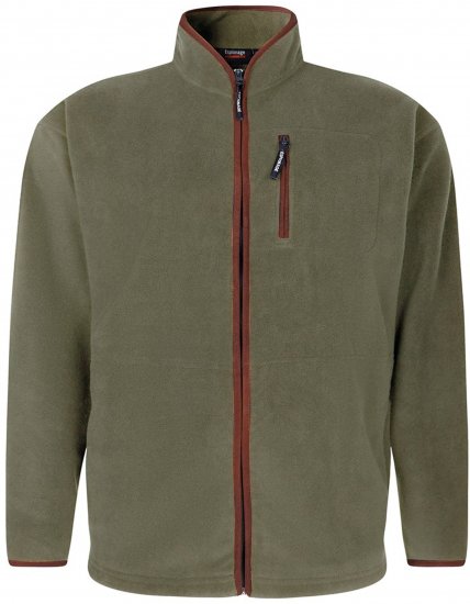 Espionage FL048 Microfleece Jacket Olive Green - Fleecevaatteet - Miesten fleecetakit/vaatteet isot koot
