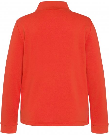 Ulla Popken PARIS Theme Zip Neck Sweatshirt Light Red - Naisten hupparit ja collegepaidat isot koot - 
