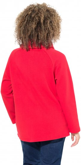 Ulla Popken Sparkling Candy Cane Graphic Sweatshirt Salsa - Naisten hupparit ja collegepaidat isot koot - 