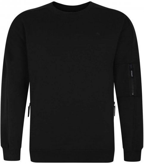 Espionage LW152 Sweatshirt Black - Hupparit ja collegepaidat - Miesten hupparit ja collegepaidat isot koot