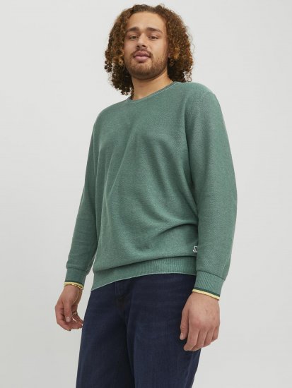 Jack & Jones Logan Spring Knitted Pillover Grey - Hupparit ja collegepaidat - Miesten hupparit ja collegepaidat isot koot