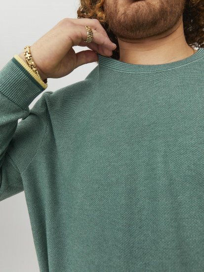 Jack & Jones Logan Spring Knitted Pillover Grey - Hupparit ja collegepaidat - Miesten hupparit ja collegepaidat isot koot