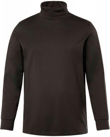 JP1880 Turtleneck Sweatshirt Long Sleeve Dark Brown - Hupparit ja collegepaidat - Miesten hupparit ja collegepaidat isot koot