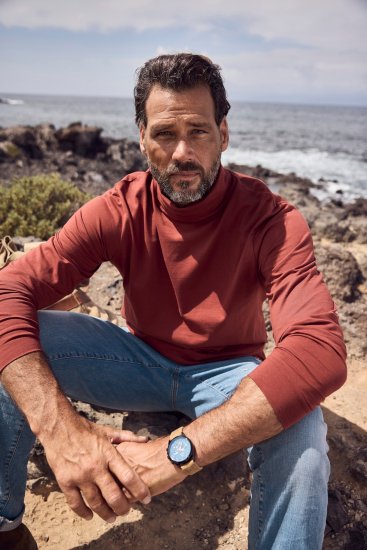 JP1880 Turtleneck Sweatshirt Red - Hupparit ja collegepaidat - Miesten hupparit ja collegepaidat isot koot