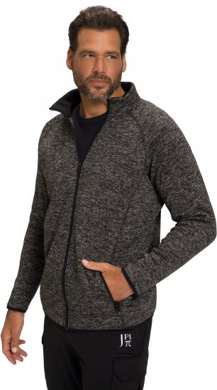 JAY-PI Knitted Fleece Jacket Gray - Takit - Miesten Takit, isot koot – 2XL – 12XL