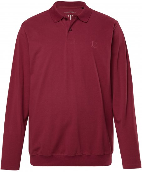 JP1880 Polo Shirt Pique Long Sleeve Red - Pikeepaidat - Miesten isot pikeepaidat