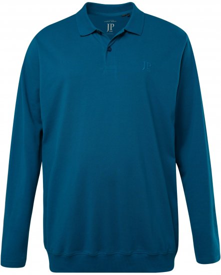JP1880 Polo Shirt Long Sleeve Blue - Pikeepaidat - Miesten isot pikeepaidat
