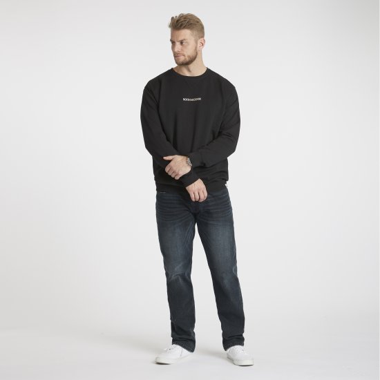 North Latitude Denim Logo Sweatshirt Black TALL - TALL collegepaidat - 