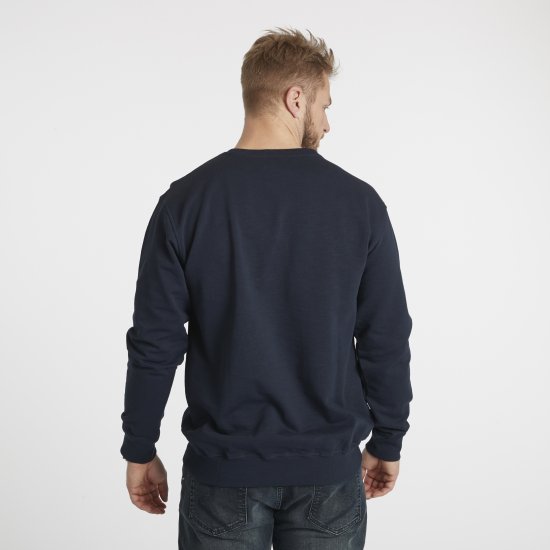 North Latitude Denim Logo Sweatshirt Navy Blue TALL - TALL collegepaidat - 
