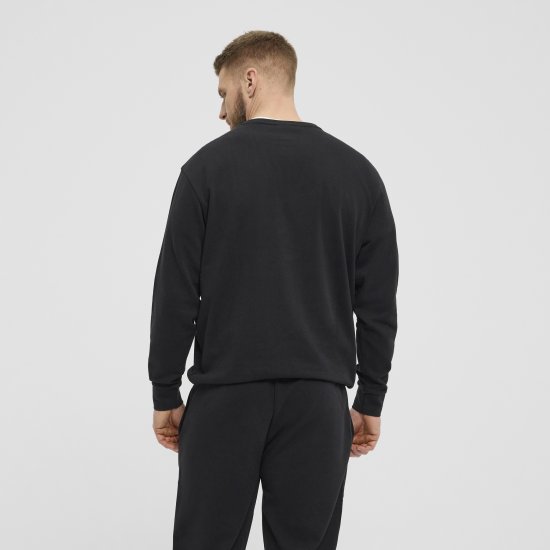 North Latitude Denim Crew Neck Sweatshirt Black TALL - TALL collegepaidat - 