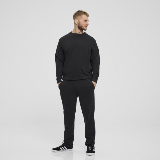 North Latitude Denim Crew Neck Sweatshirt Black TALL - TALL collegepaidat - 