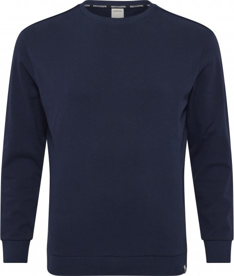 North Latitude Denim Crew Neck Sweatshirt Navy Blue TALL - TALL collegepaidat - 
