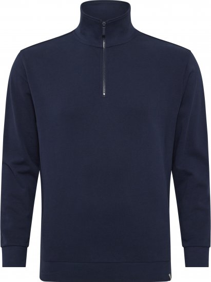 North Latitude Denim Half-Zip Sweatshirt Navy Blue TALL - TALL collegepaidat - 