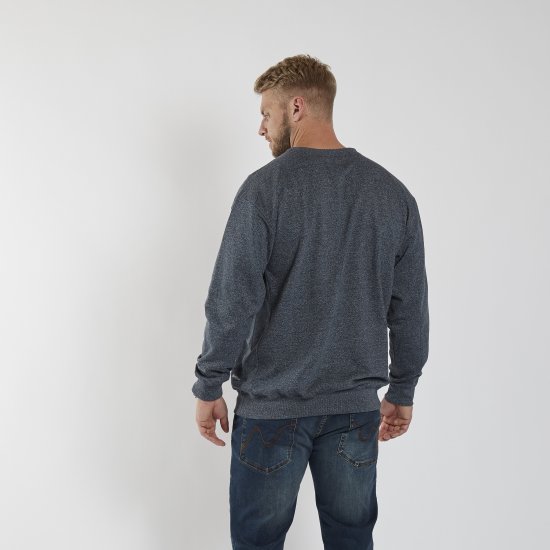North Latitude O-Neck Sweatshirt Blue Melange TALL - TALL collegepaidat - 