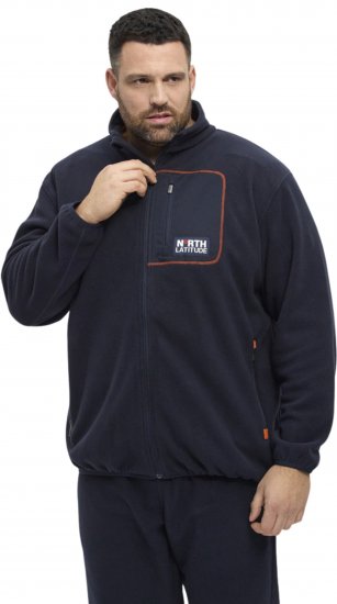 North Latitude 53142 Soft Fleece Jacket Dark Navy - Hupparit ja collegepaidat - Miesten hupparit ja collegepaidat isot koot