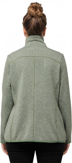 Ulla Popken Heather Knit Fleece Jacket Mint Green - Naisten hupparit ja collegepaidat isot koot - 