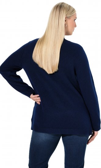 Ulla Popken Christmas Motif Classic Fit Sweater Navy - Hupparit ja collegepaidat - 