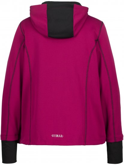 Ulla Popken HYPRAR Zip Front Hooded Stretch Sweatshirt Blackberry - Naisten hupparit ja collegepaidat isot koot - 