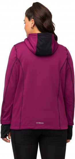 Ulla Popken HYPRAR Zip Front Hooded Stretch Sweatshirt Blackberry - Naisten hupparit ja collegepaidat isot koot - 