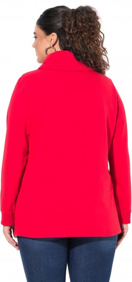 Ulla Popken HELLO Classic Fit Stand-Up Collar Sweatshirt Lychee - Naisten hupparit ja collegepaidat isot koot - 