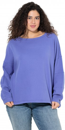 Ulla Popken Inverted Seam Long Sleeve Sweatshirt Lavender - Naisten hupparit ja collegepaidat isot koot - 