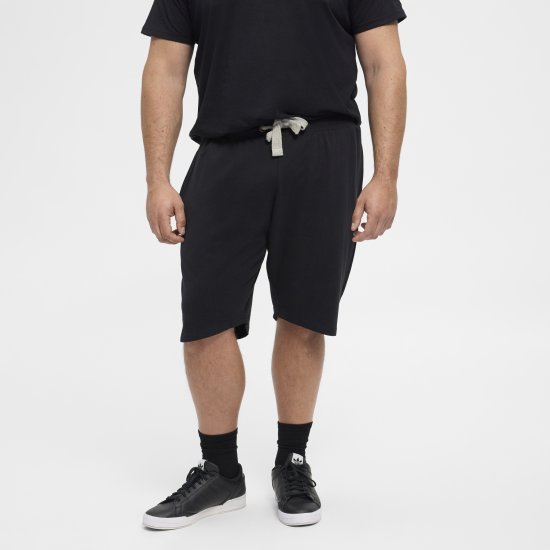 North Latitude Denim Sweatshorts Black - Collegehousut ja collegeshortsit - Miesten Isot collegehousut ja collegeshortsit