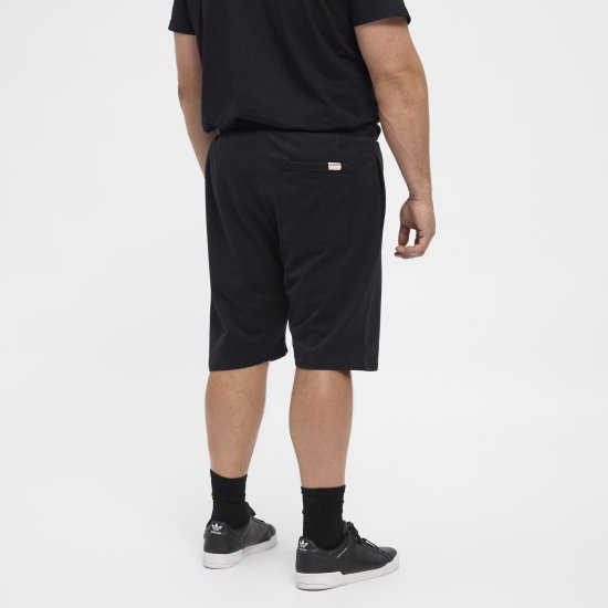 North Latitude Denim Sweatshorts Black - Collegehousut ja collegeshortsit - Miesten Isot collegehousut ja collegeshortsit