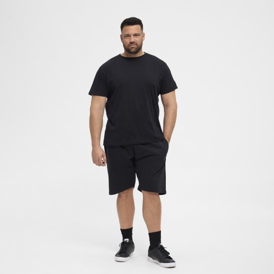 North Latitude Denim Sweatshorts Black - Collegehousut ja collegeshortsit - Miesten Isot collegehousut ja collegeshortsit