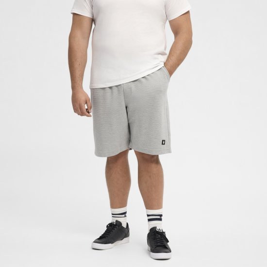 North Latitude Ottoman Sweatshorts Mid Grey - Collegehousut ja collegeshortsit - Miesten Isot collegehousut ja collegeshortsit