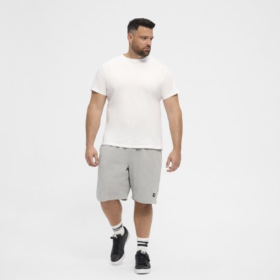 North Latitude Ottoman Sweatshorts Mid Grey - Collegehousut ja collegeshortsit - Miesten Isot collegehousut ja collegeshortsit