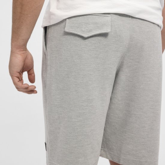 North Latitude Ottoman Sweatshorts Mid Grey - Collegehousut ja collegeshortsit - Miesten Isot collegehousut ja collegeshortsit